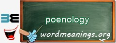 WordMeaning blackboard for poenology